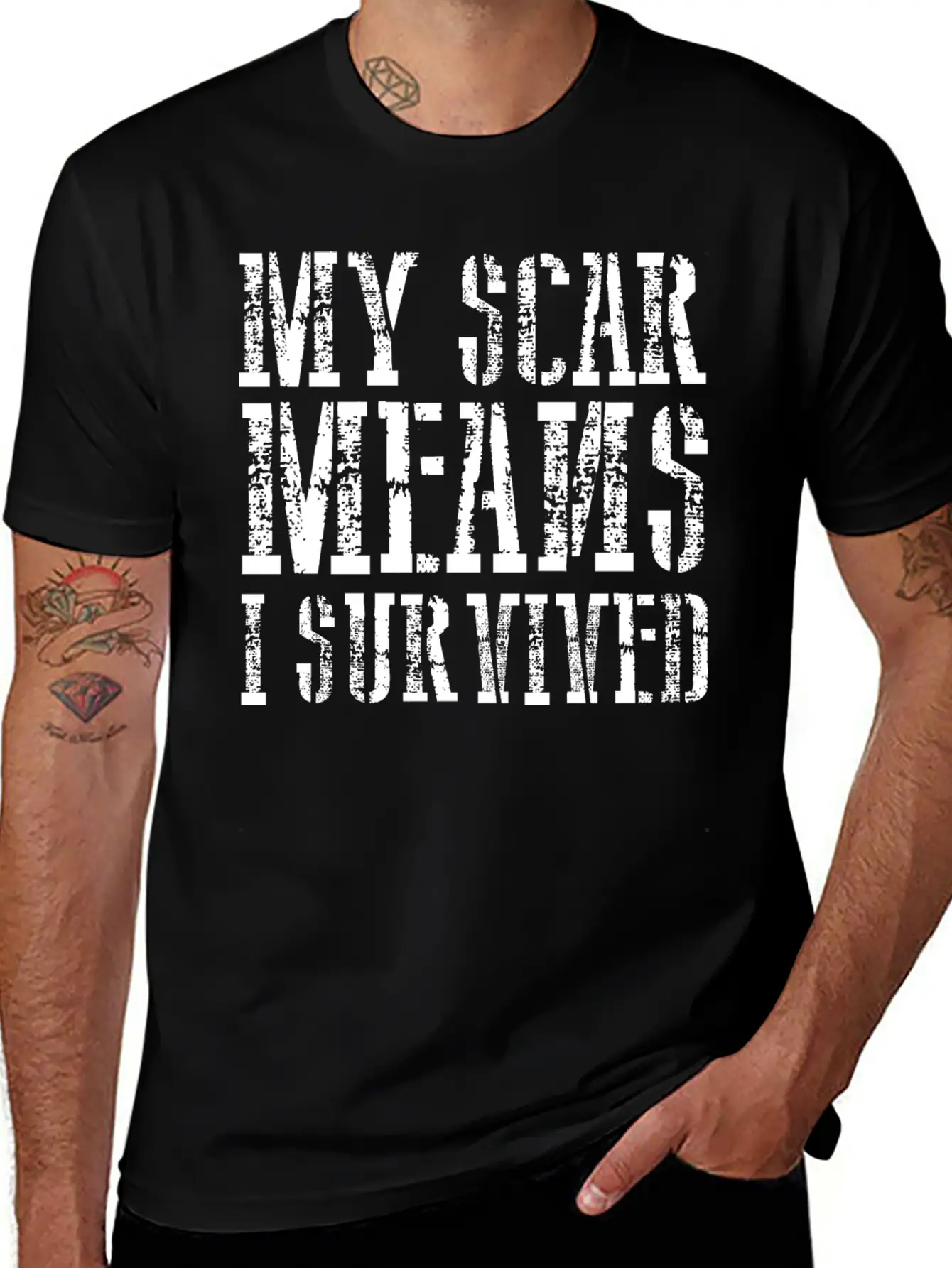 My Scar Means I Survived 2 Unisex Casual T-Shirt ¨C Clean Design For Daily Comfort