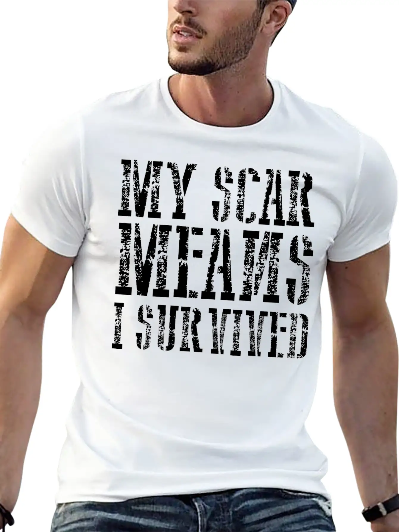 My Scar Means I Survived 2 Unisex Casual T-Shirt ¨C Clean Design For Daily Comfort