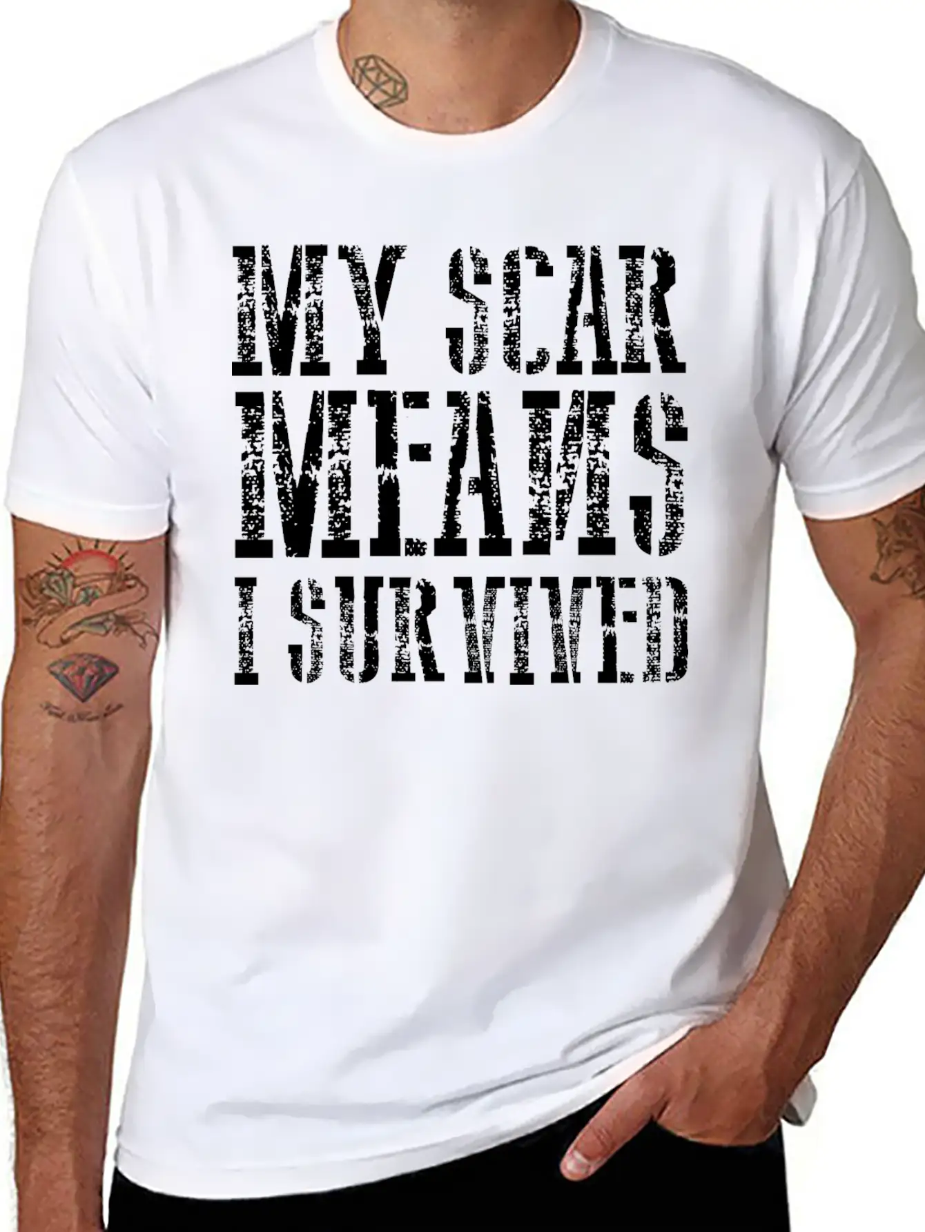 My Scar Means I Survived 2 Unisex Casual T-Shirt ¨C Clean Design For Daily Comfort