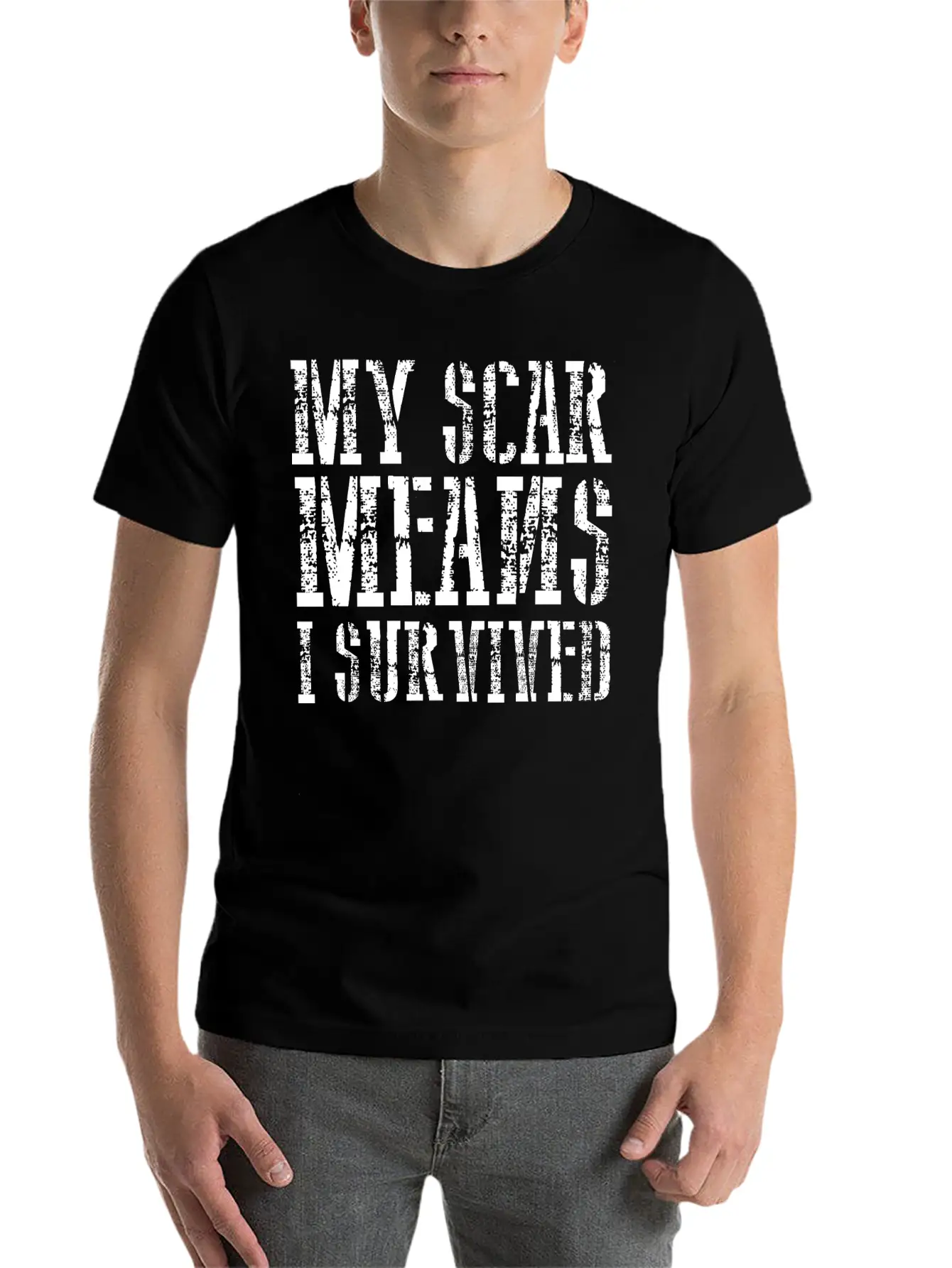 My Scar Means I Survived 2 Unisex Casual T-Shirt ¨C Clean Design For Daily Comfort