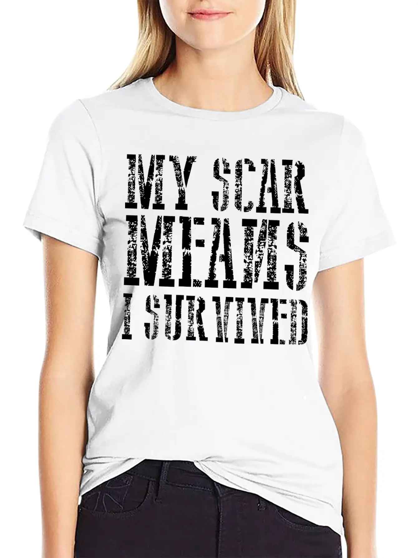 My Scar Means I Survived 2 Unisex Casual T-Shirt ¨C Clean Design For Daily Comfort
