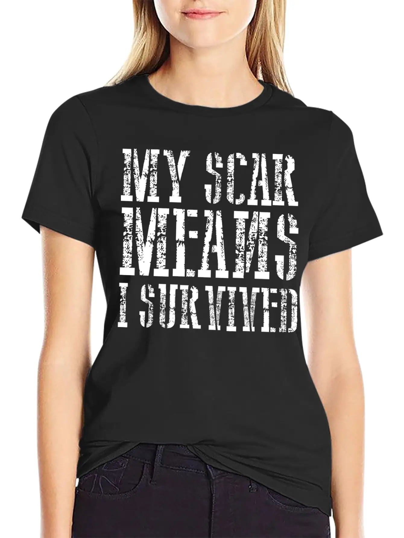 My Scar Means I Survived 2 Unisex Casual T-Shirt ¨C Clean Design For Daily Comfort