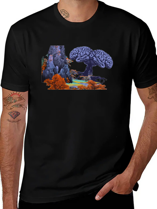 Mystical Forest With Brainbaum Soft Cotton Short Sleeve Tee ¨C Unisex Wardrobe Staple