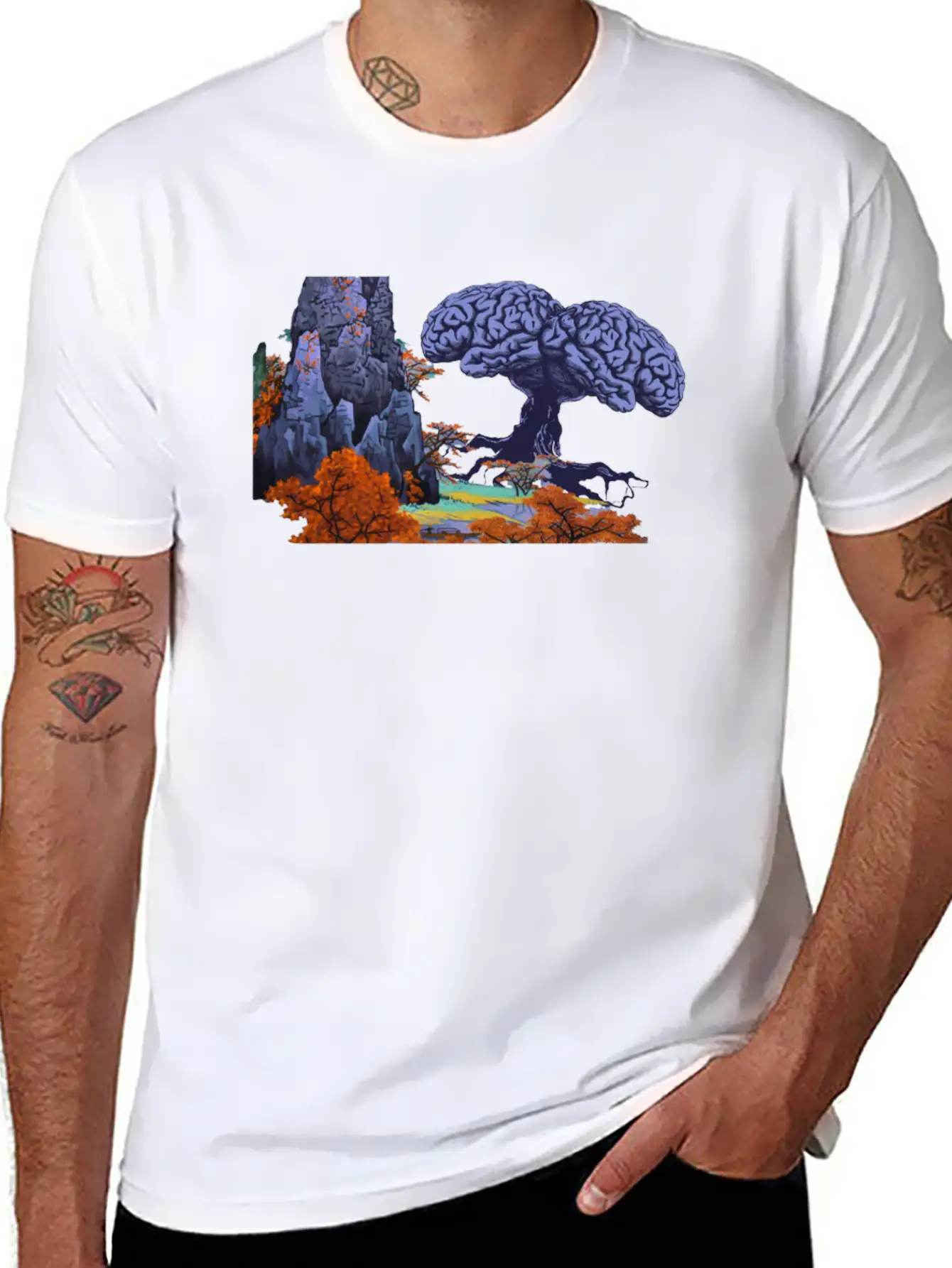 Mystical Forest With Brainbaum Soft Cotton Short Sleeve Tee ¨C Unisex Wardrobe Staple