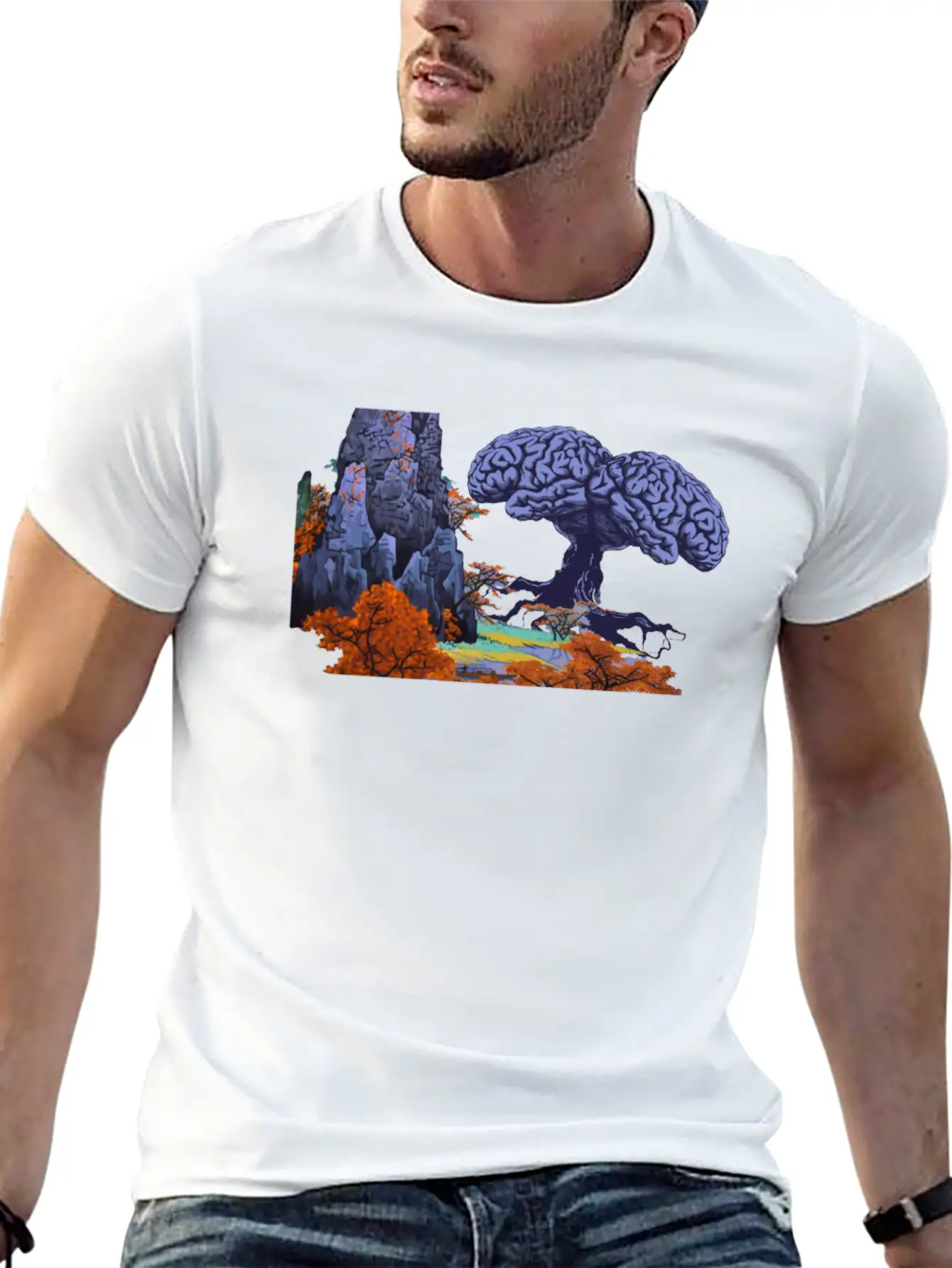 Mystical Forest With Brainbaum Soft Cotton Short Sleeve Tee ¨C Unisex Wardrobe Staple