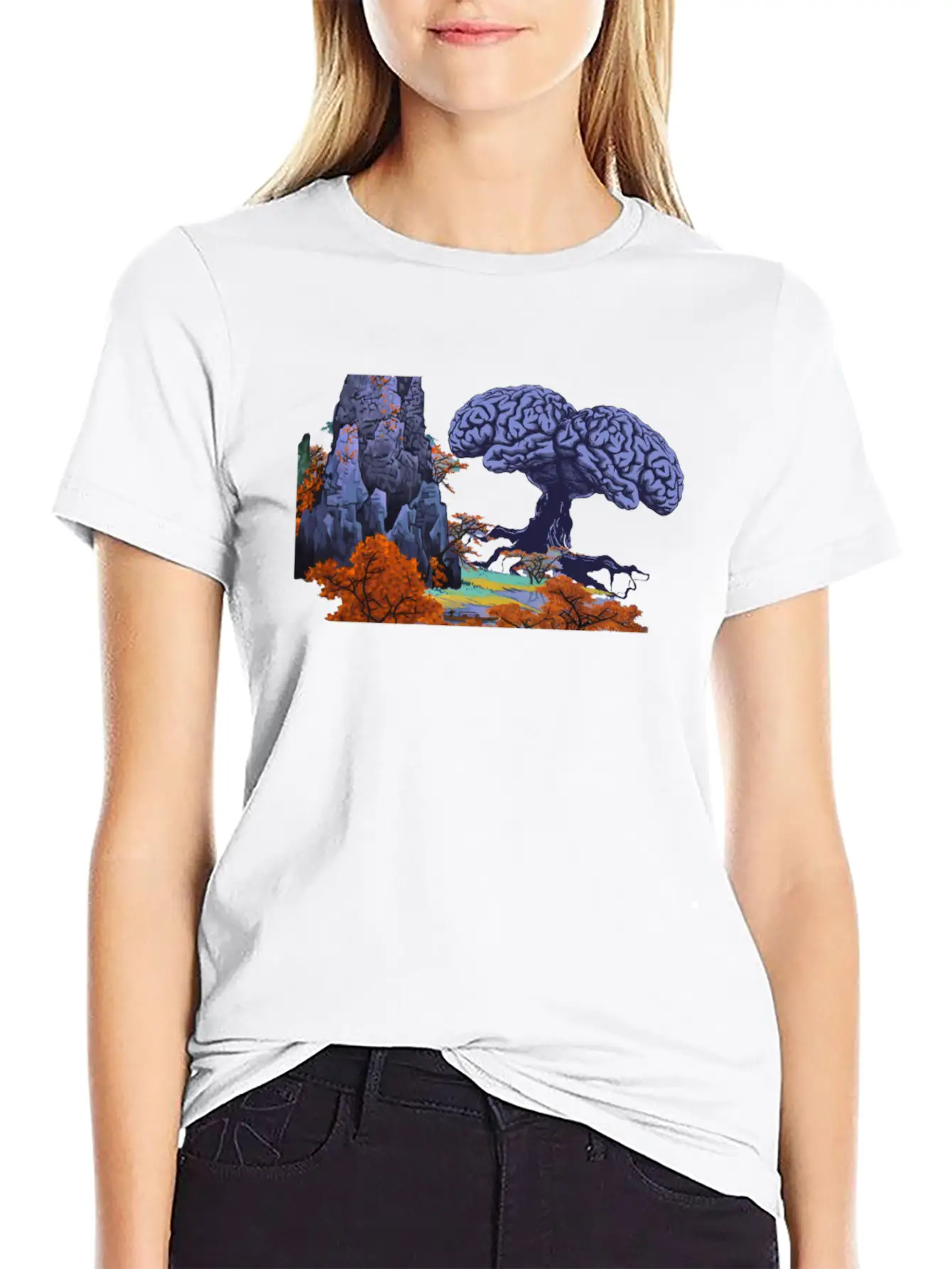 Mystical Forest With Brainbaum Soft Cotton Short Sleeve Tee ¨C Unisex Wardrobe Staple