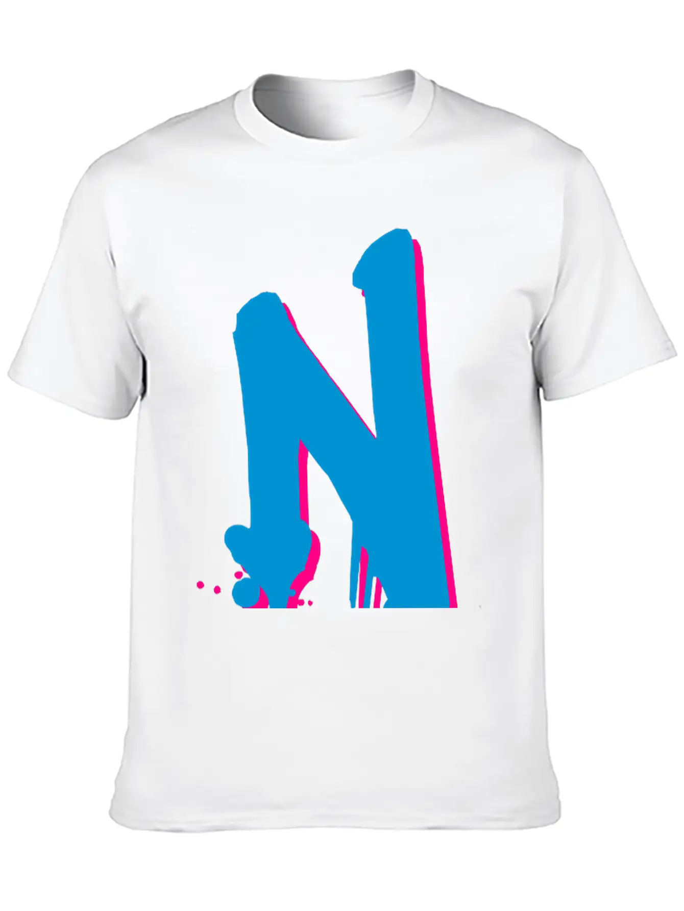 N Graffiti Drops Farbklex Spray Basic Graphic T-Shirt ¨C Daily Comfort In Soft Cotton