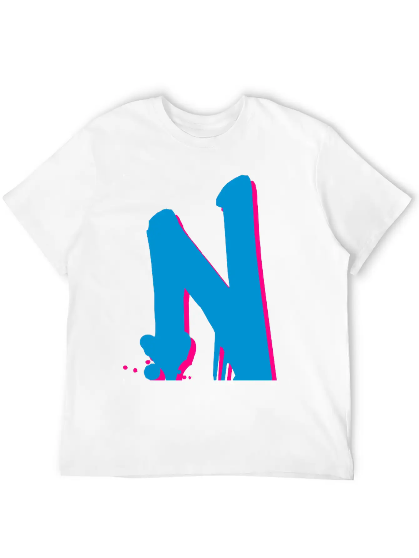 N Graffiti Drops Farbklex Spray Basic Graphic T-Shirt ¨C Daily Comfort In Soft Cotton