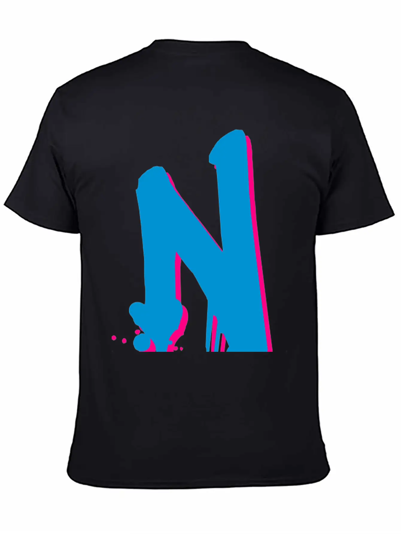 N Graffiti Drops Farbklex Spray Basic Graphic T-Shirt ¨C Daily Comfort In Soft Cotton
