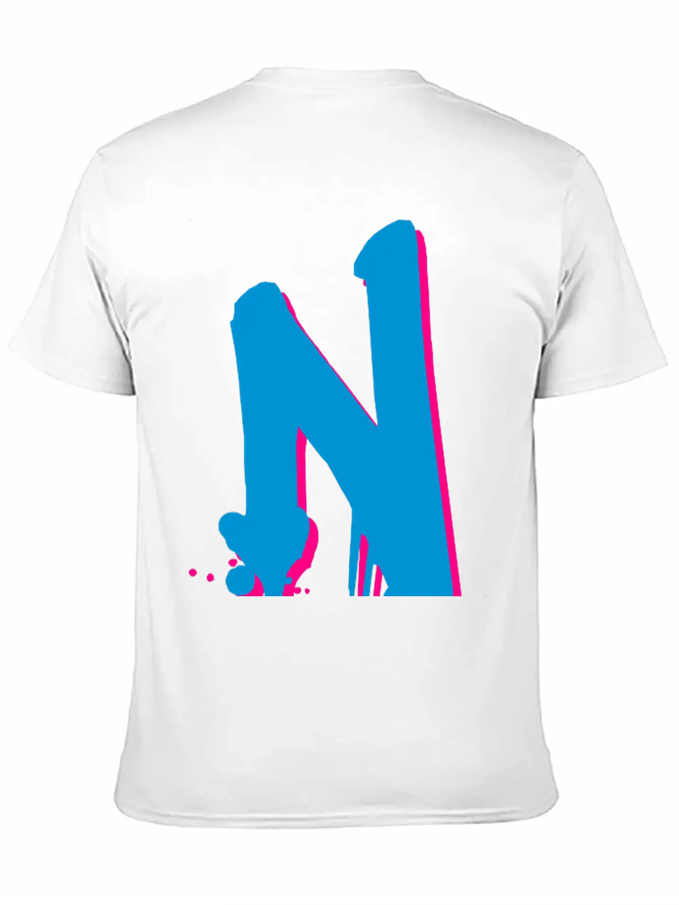 N Graffiti Drops Farbklex Spray Basic Graphic T-Shirt ¨C Daily Comfort In Soft Cotton