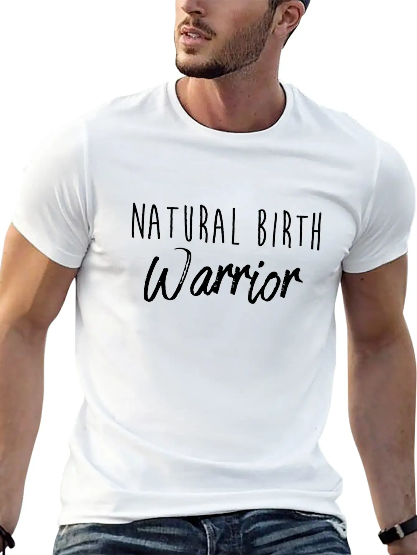 Natural Birth Warrior Mom Print Soft Cotton Short Sleeve Tee ¨C Unisex Wardrobe Staple