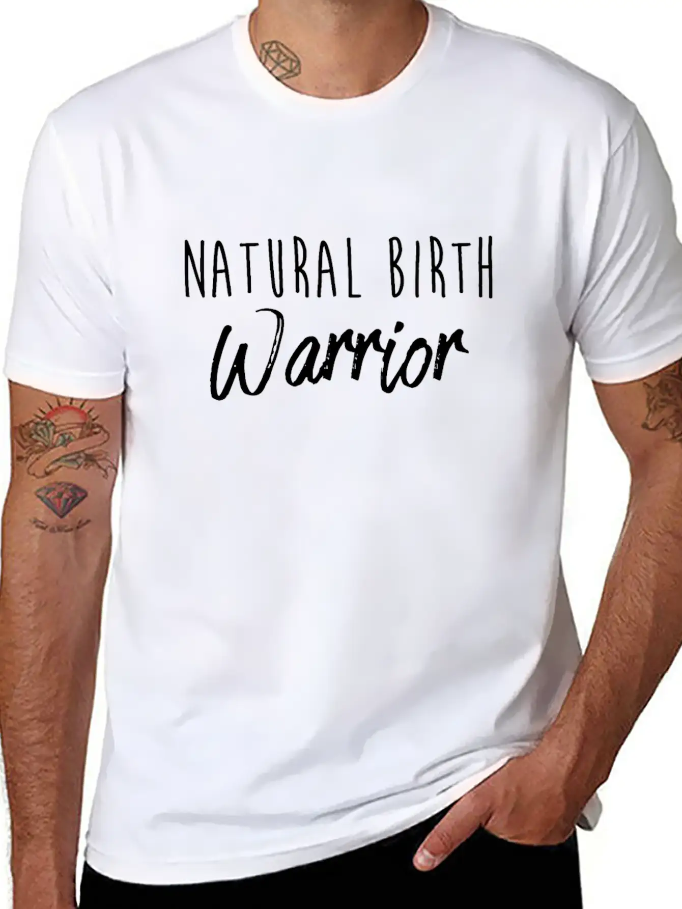 Natural Birth Warrior Mom Print Soft Cotton Short Sleeve Tee ¨C Unisex Wardrobe Staple