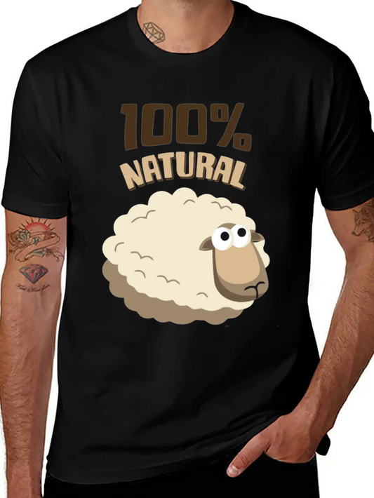 Natural Wool Sheep Funny T Shirt Essential Cotton Tee For Daily Outfits ¨C Unisex Style