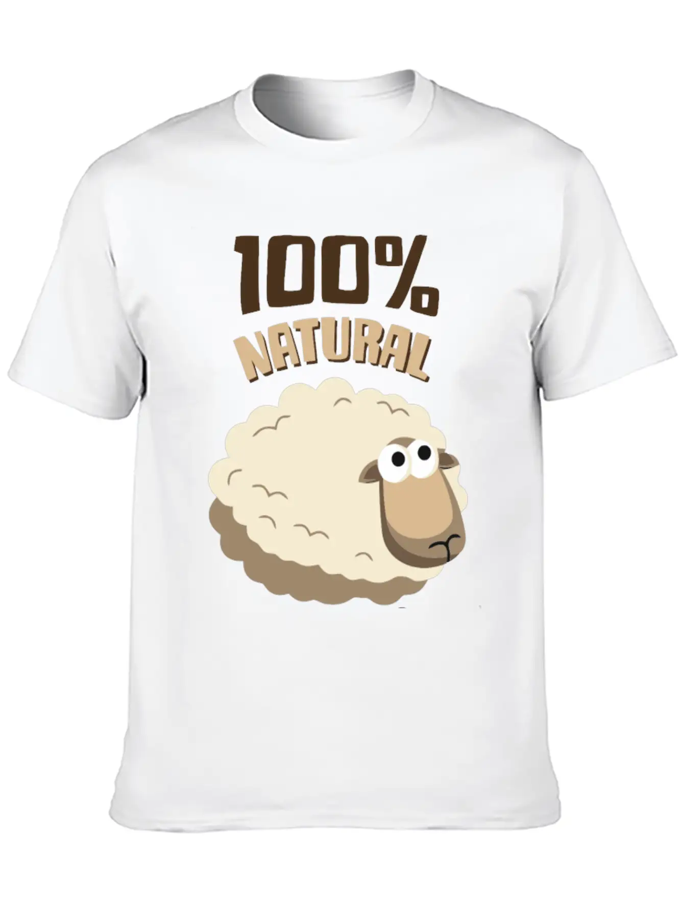Natural Wool Sheep Funny T Shirt Essential Cotton Tee For Daily Outfits ¨C Unisex Style