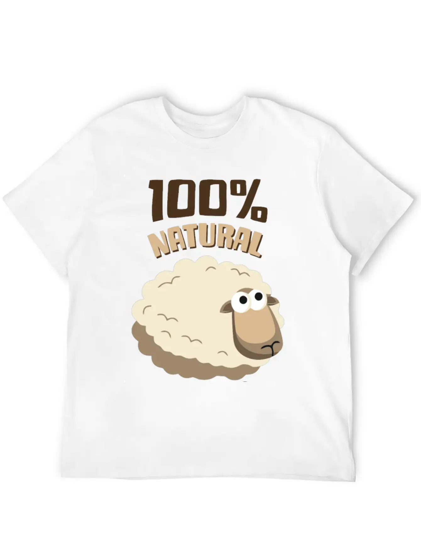 Natural Wool Sheep Funny T Shirt Essential Cotton Tee For Daily Outfits ¨C Unisex Style