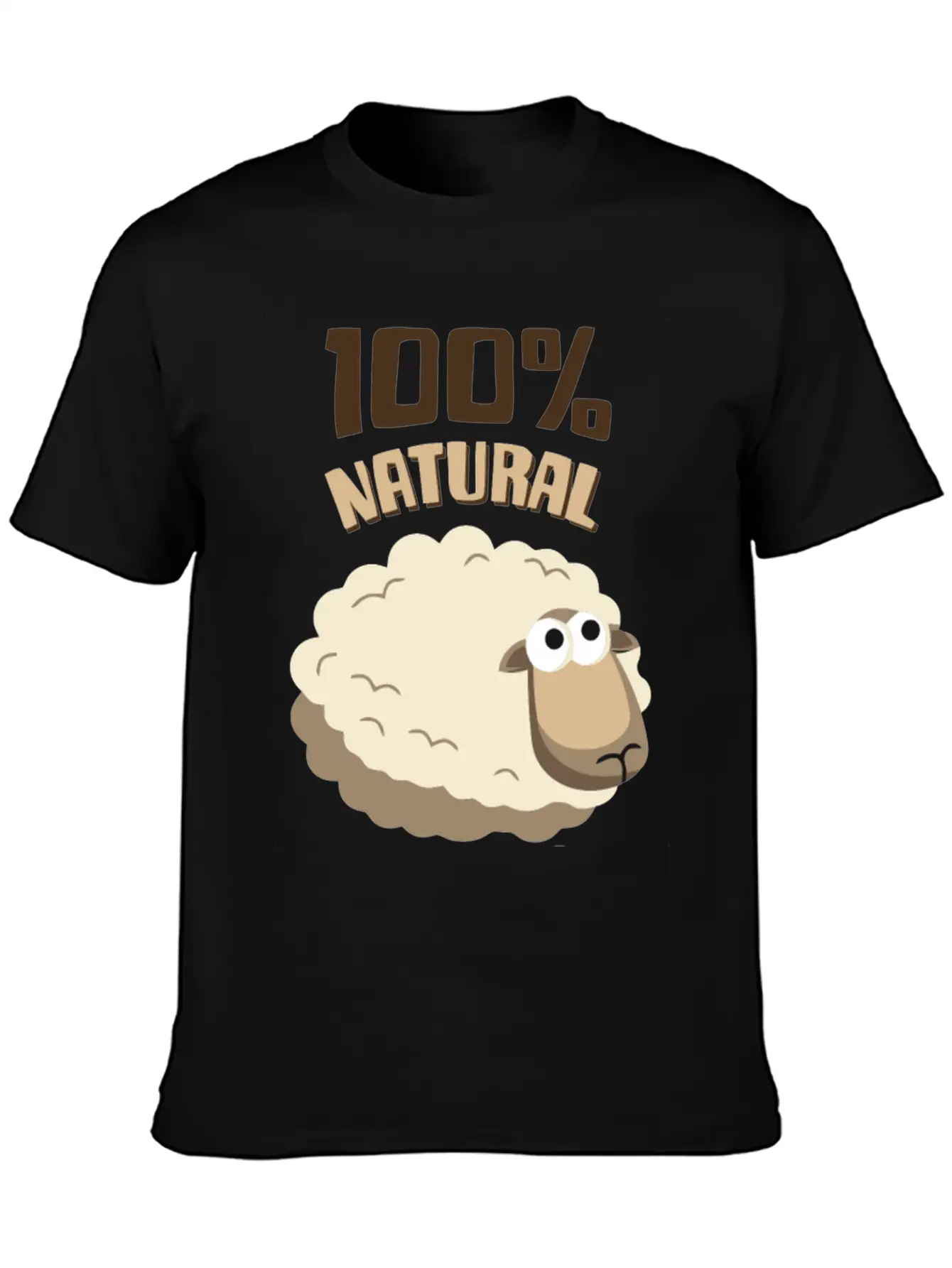 Natural Wool Sheep Funny T Shirt Essential Cotton Tee For Daily Outfits ¨C Unisex Style