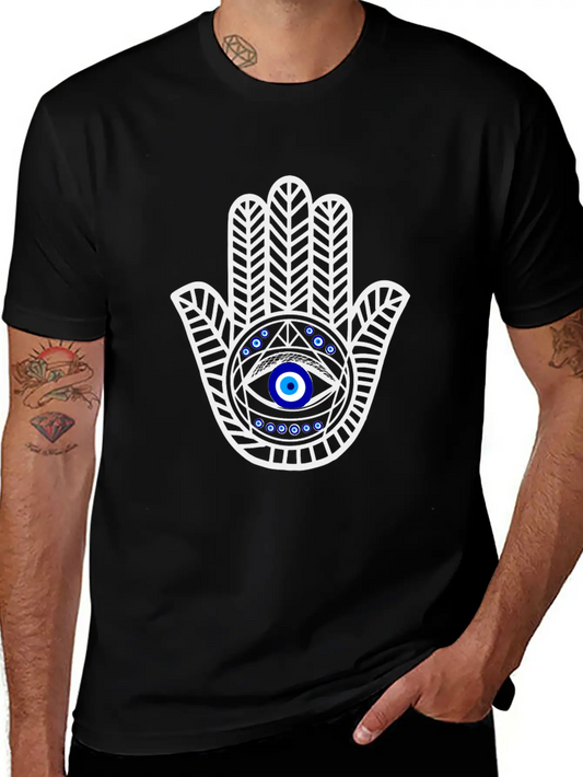 Nazar Turkish Eye Evil Eye Protection Hand Of Hams Soft Cotton Short Sleeve Tee ¨C Unisex Wardrobe Staple