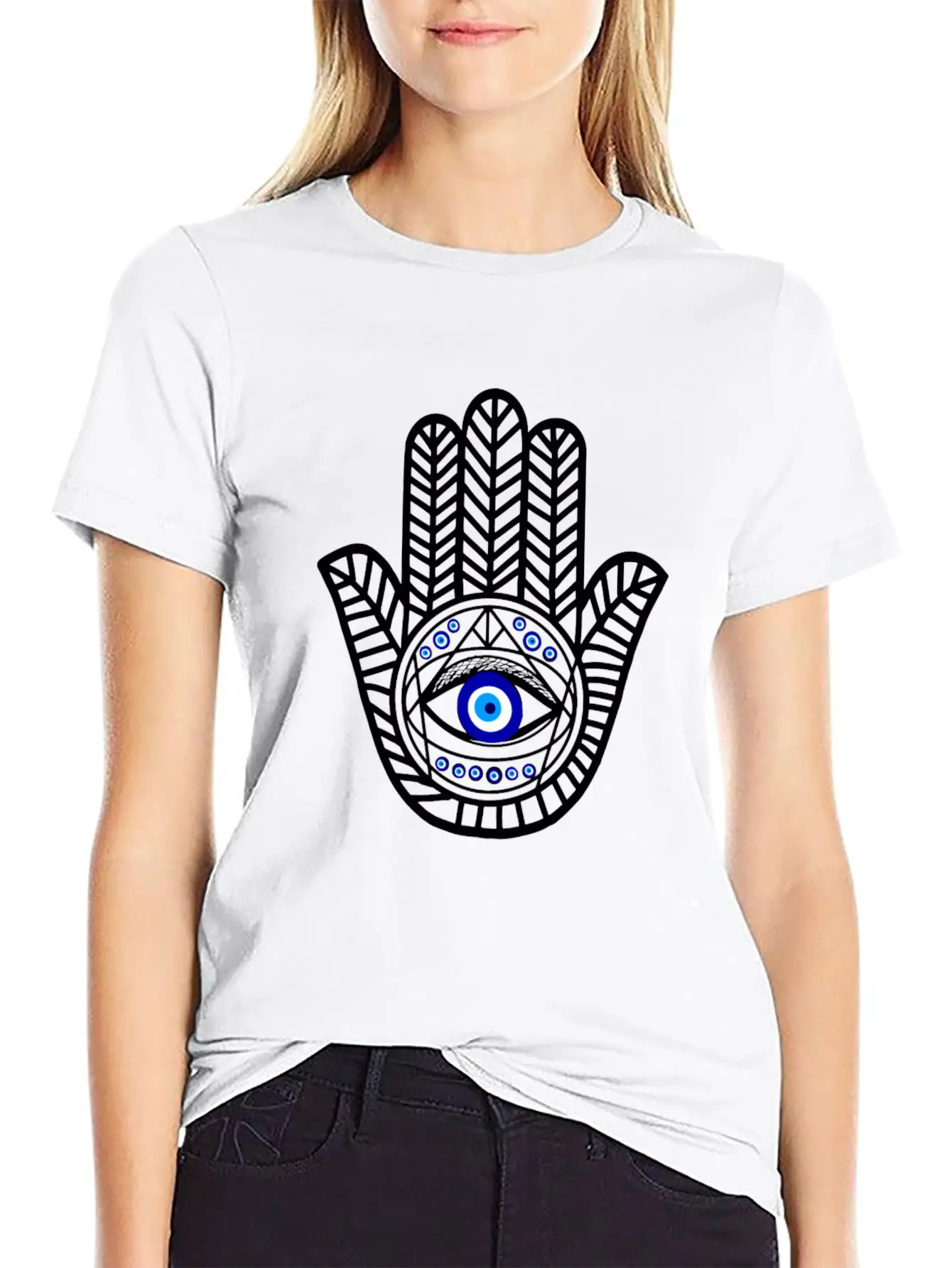 Nazar Turkish Eye Evil Eye Protection Hand Of Hams Soft Cotton Short Sleeve Tee ¨C Unisex Wardrobe Staple