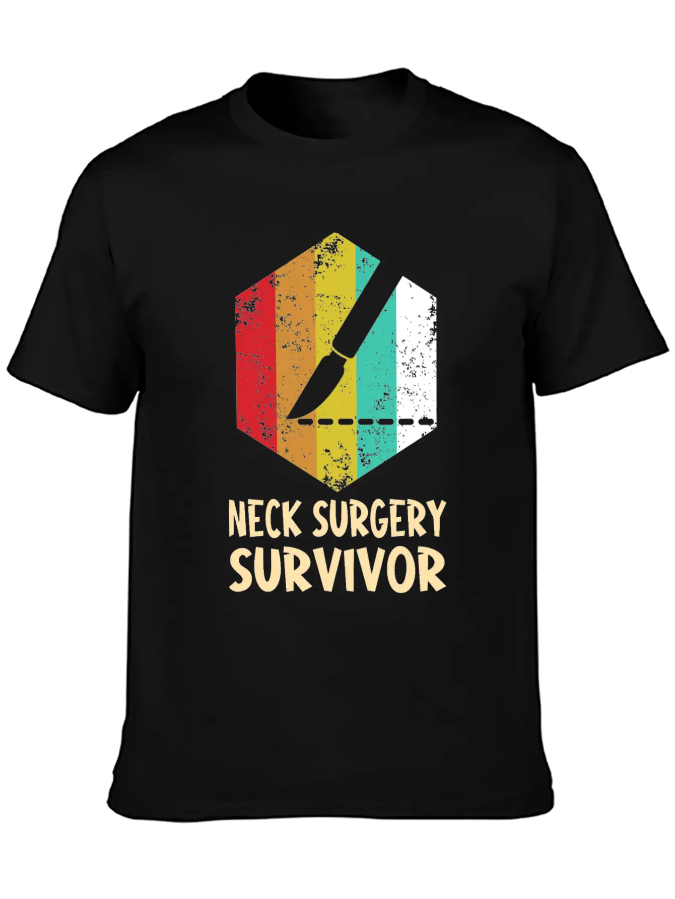 Neck Surgery Succeed Implant Survivor Recovery Basic Graphic T-Shirt ¨C Daily Comfort In Soft Cotton