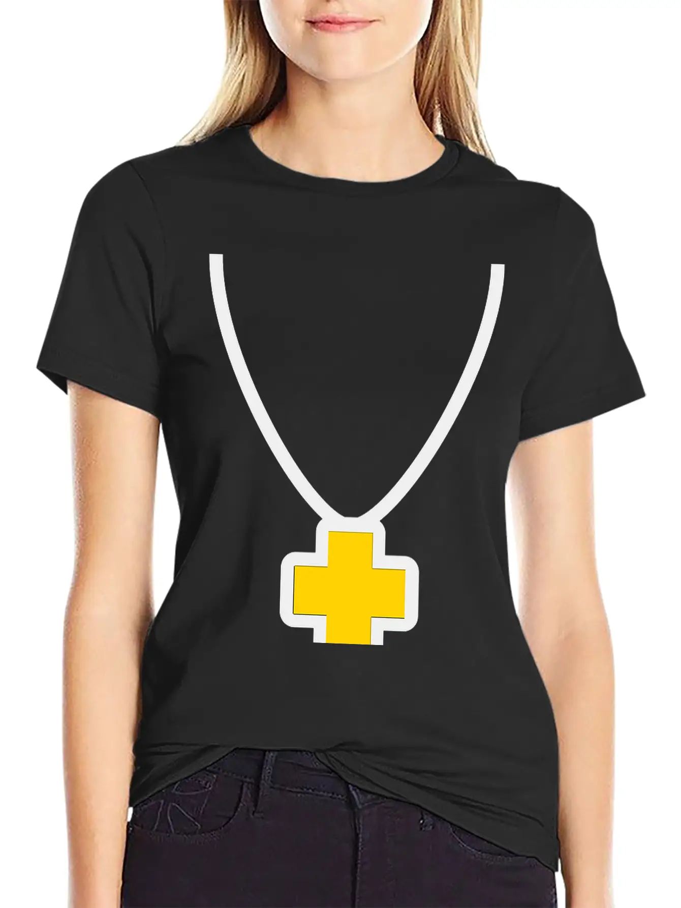 Necklace_cross_2c Essential Cotton Tee For Daily Outfits ¨C Unisex Style