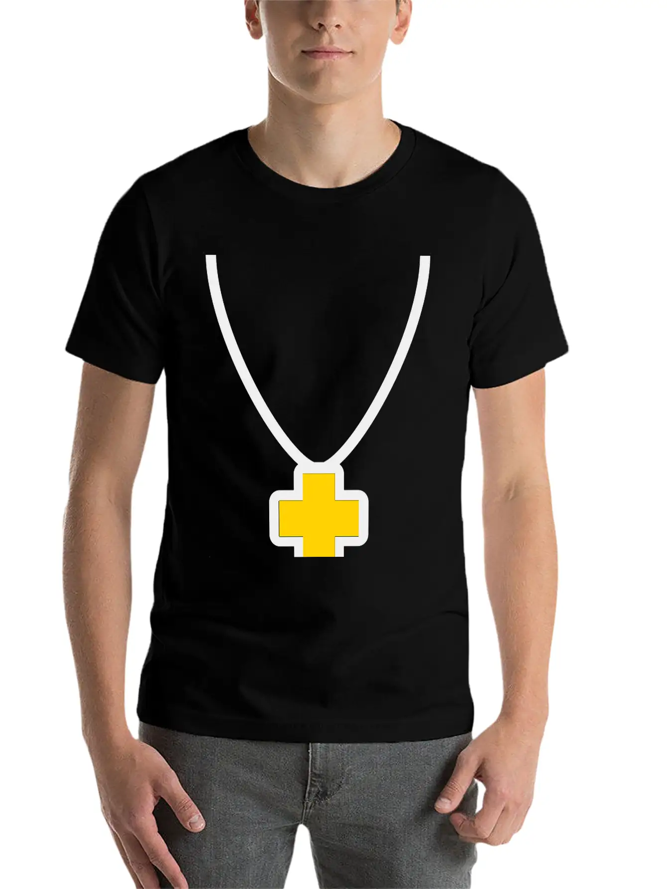 Necklace_cross_2c Essential Cotton Tee For Daily Outfits ¨C Unisex Style