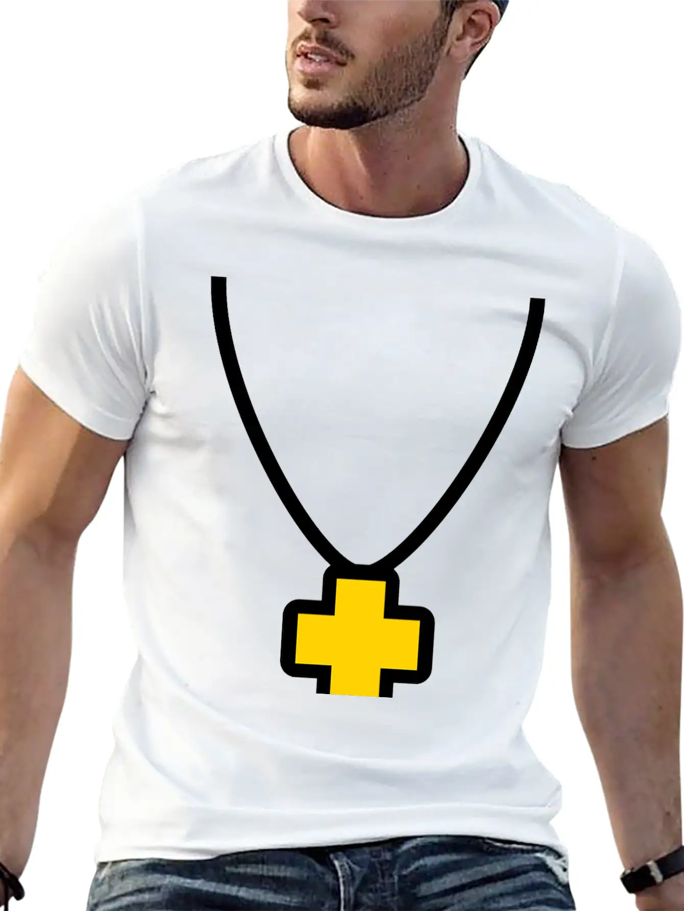 Necklace_cross_2c Essential Cotton Tee For Daily Outfits ¨C Unisex Style