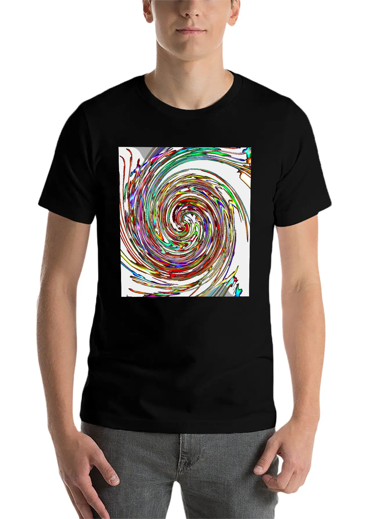 Neon Spirals, Neon Spiralen Basic Graphic T-Shirt ¨C Daily Comfort In Soft Cotton