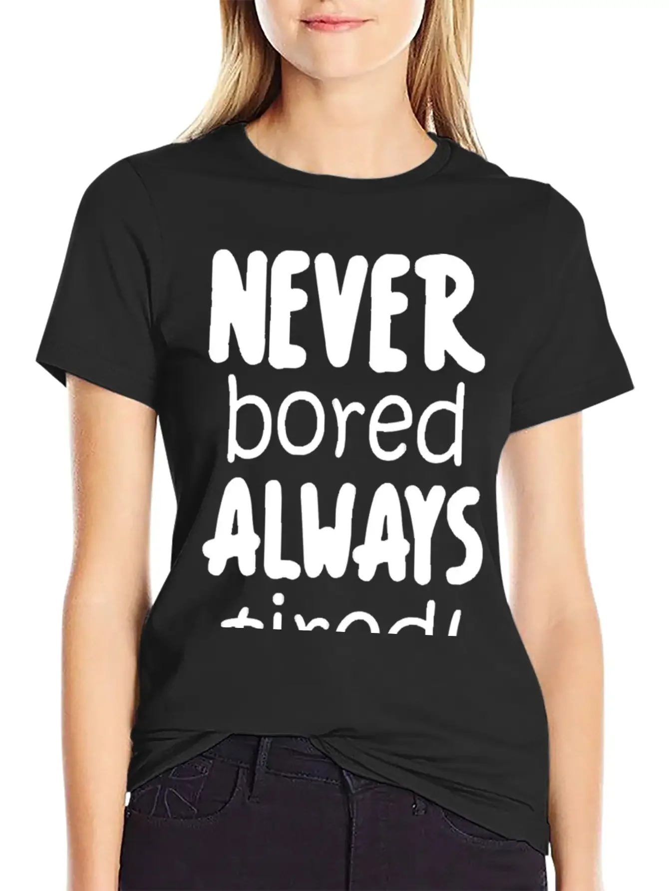 Never Bored Quote Soft Cotton Short Sleeve Tee ¨C Unisex Wardrobe Staple