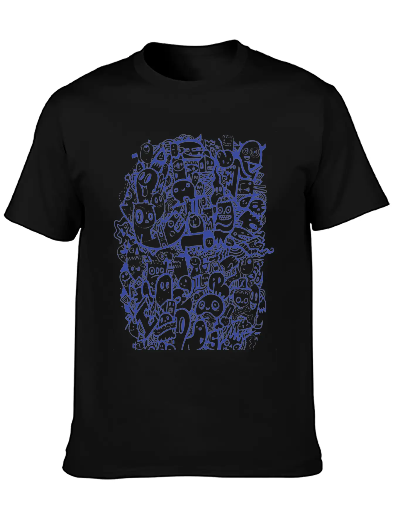 New Design Blue Doodle Best Seller Basic Graphic T-Shirt ¨C Daily Comfort In Soft Cotton