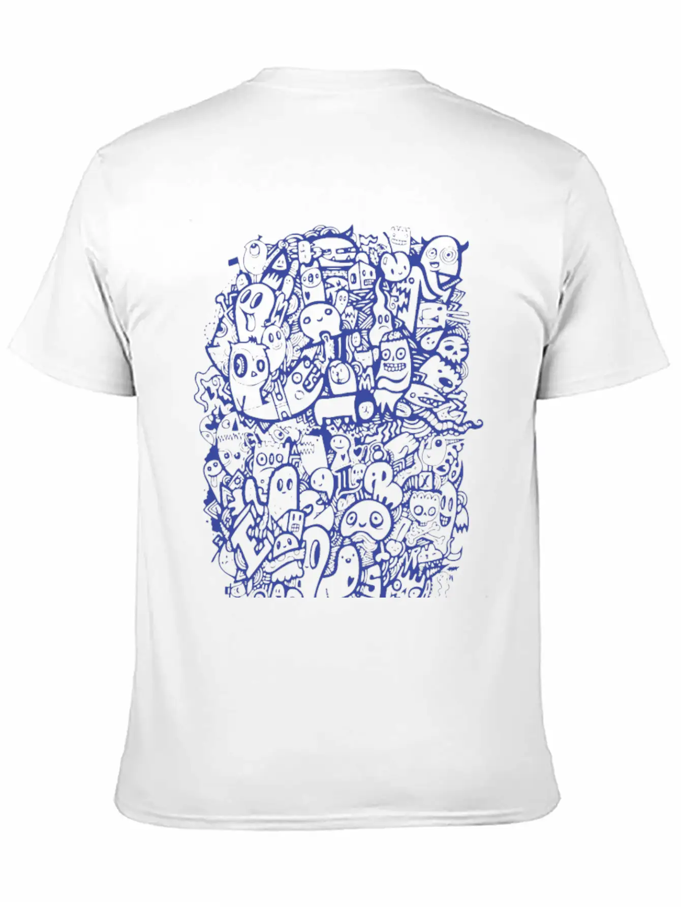 New Design Blue Doodle Best Seller Basic Graphic T-Shirt ¨C Daily Comfort In Soft Cotton