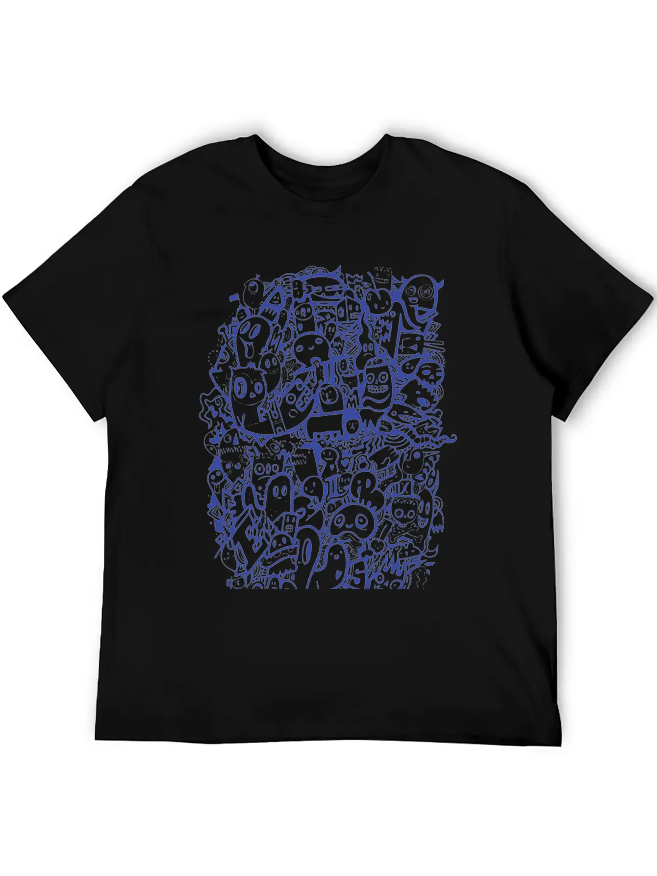 New Design Blue Doodle Best Seller Basic Graphic T-Shirt ¨C Daily Comfort In Soft Cotton