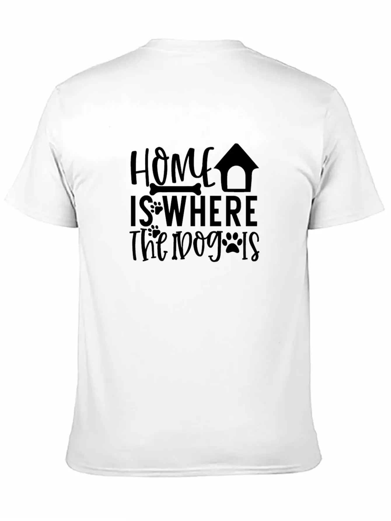 New Dog Home Is Where The Dog Is Essential Cotton Tee For Daily Outfits ¨C Unisex Style