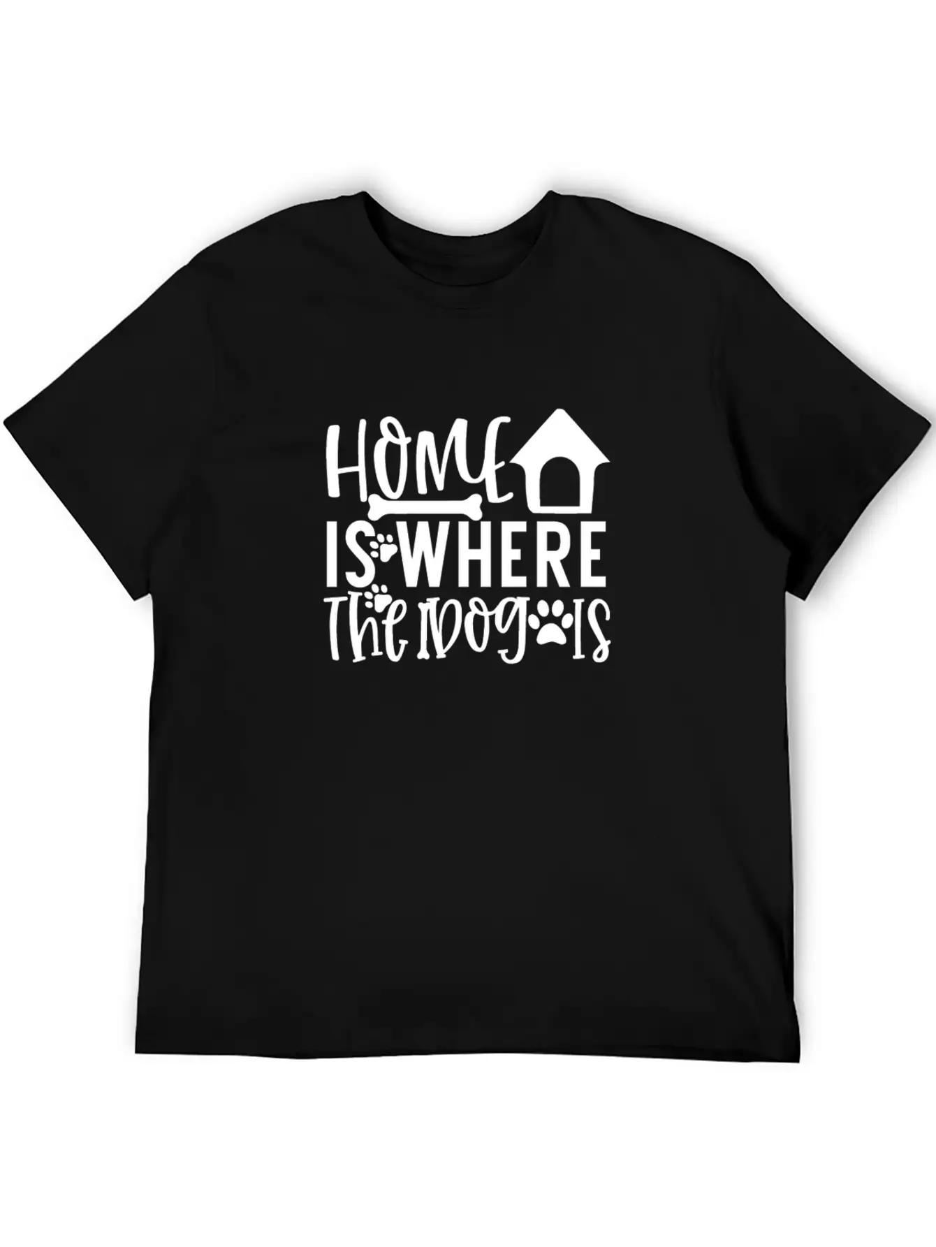 New Dog Home Is Where The Dog Is Essential Cotton Tee For Daily Outfits ¨C Unisex Style