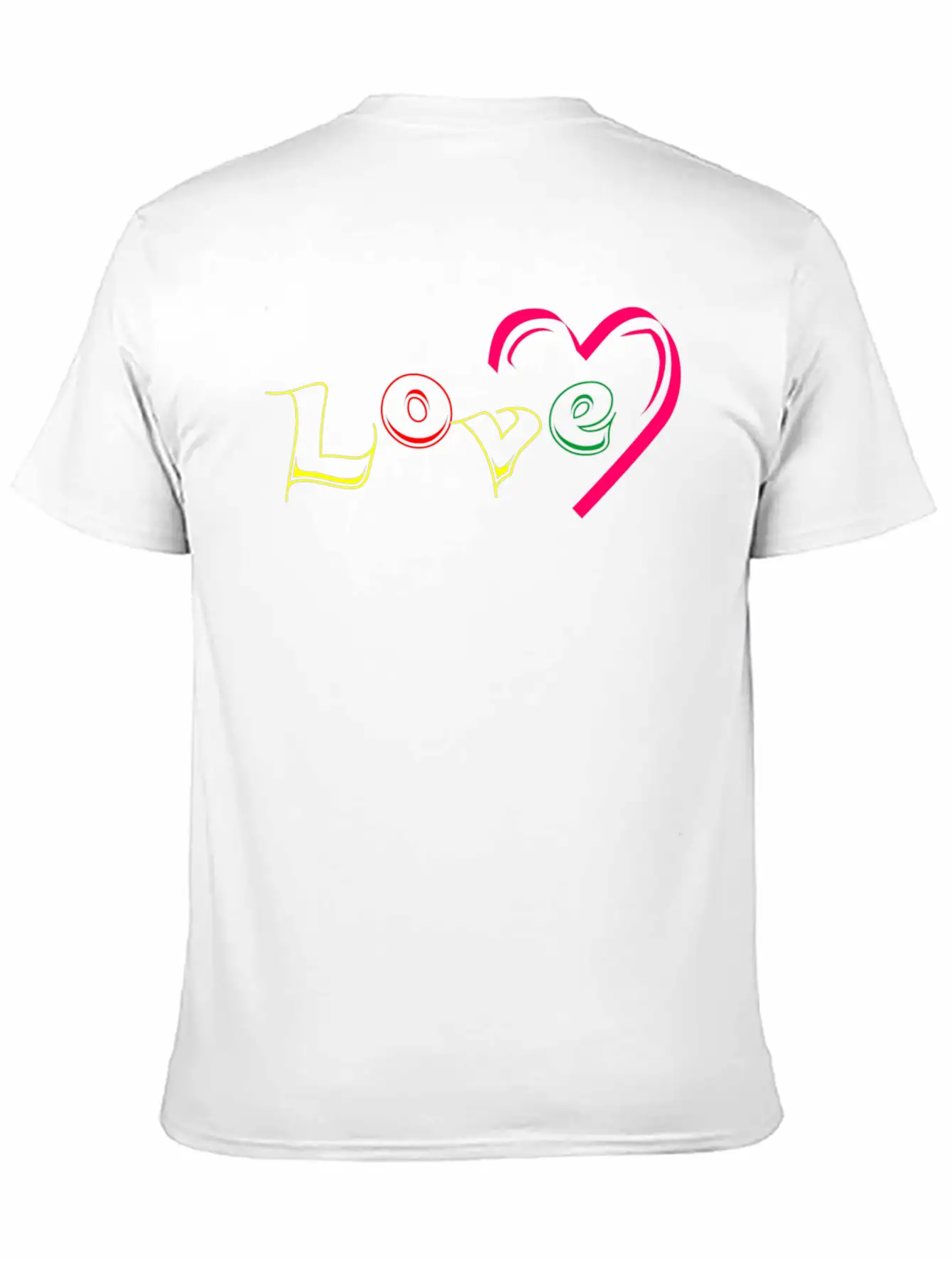 New T-shirt Love Writing With Love Ornamen Essential Cotton Tee For Daily Outfits ¨C Unisex Style