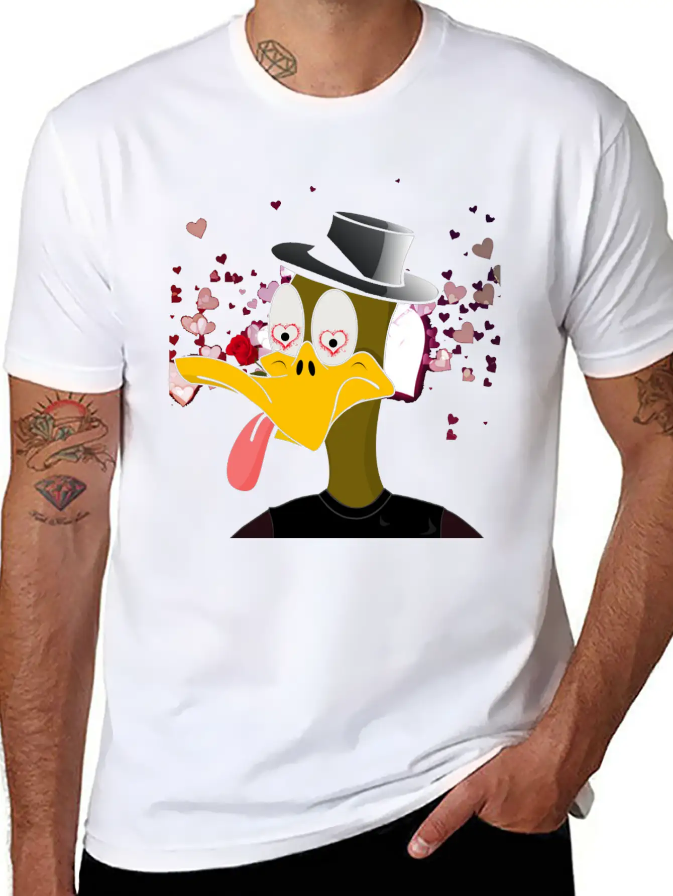 NFT - Nerd Duck ( D-002 ) Essential Cotton Tee For Daily Outfits ¨C Unisex Style