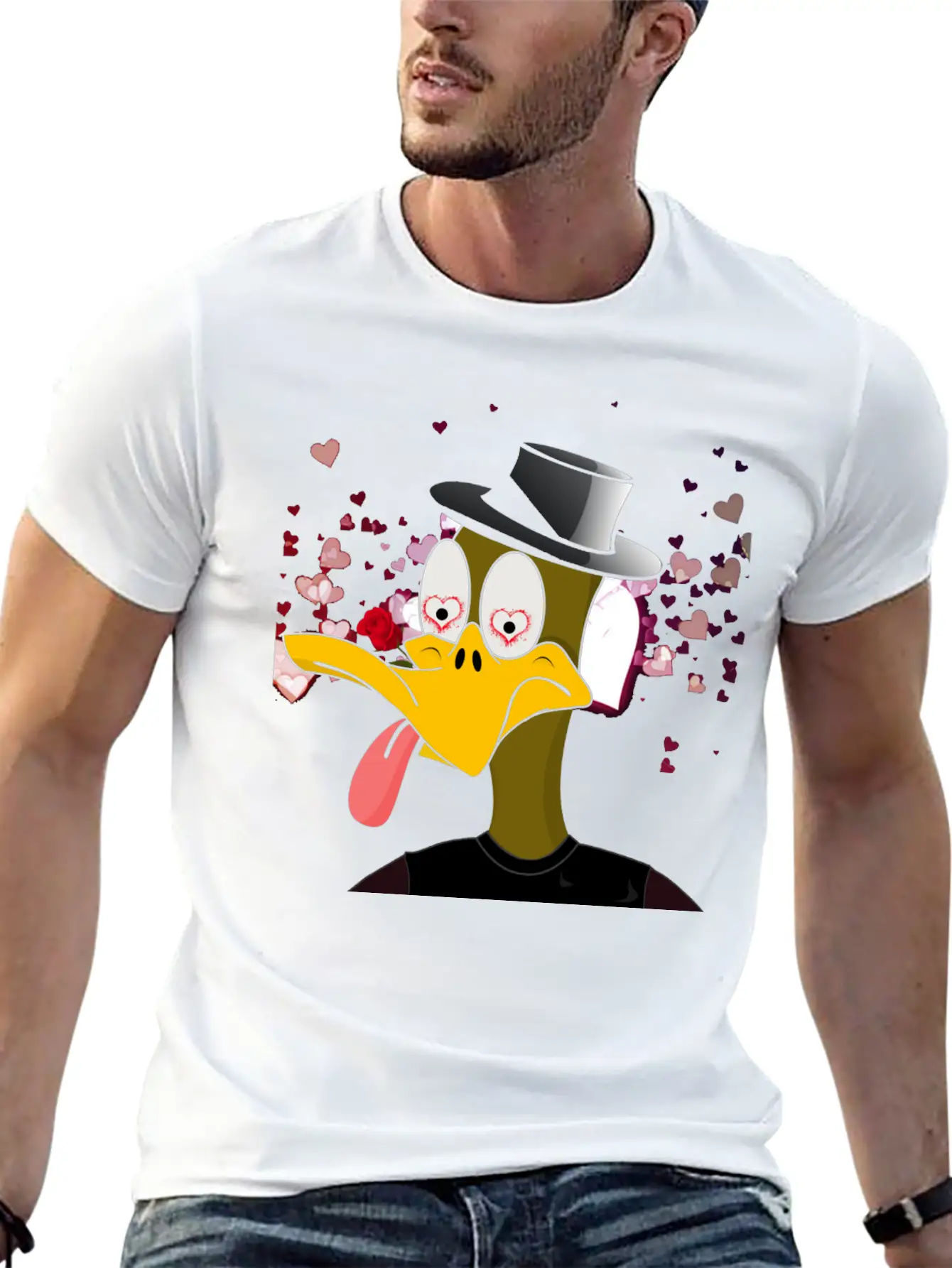 NFT - Nerd Duck ( D-002 ) Essential Cotton Tee For Daily Outfits ¨C Unisex Style
