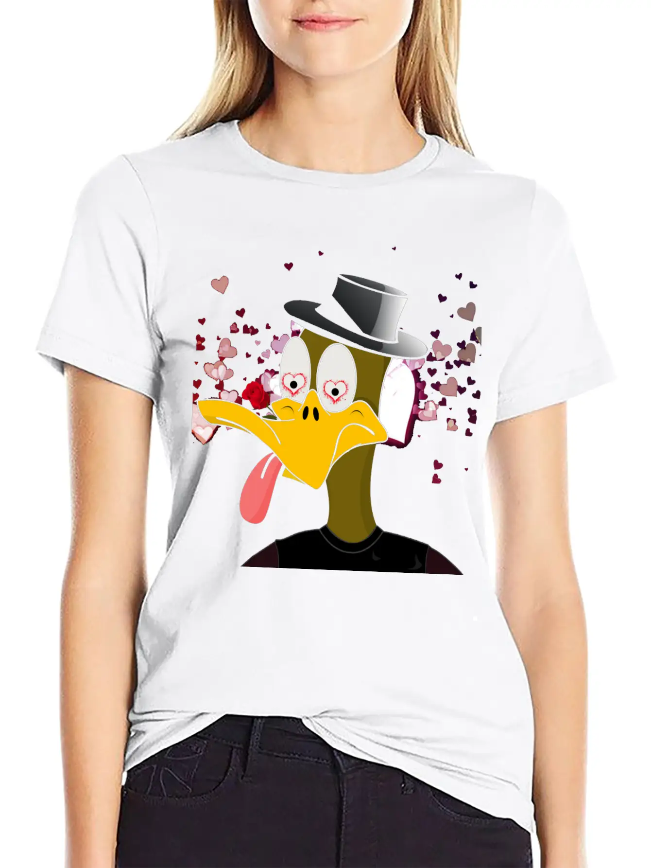 NFT - Nerd Duck ( D-002 ) Essential Cotton Tee For Daily Outfits ¨C Unisex Style