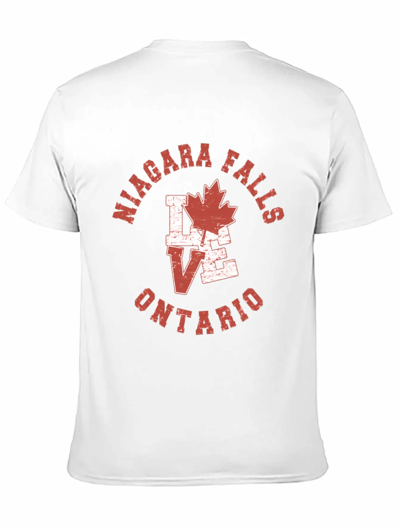 Niagara Falls Ontario Love Canadian Flag Essential Cotton Tee For Daily Outfits ¨C Unisex Style