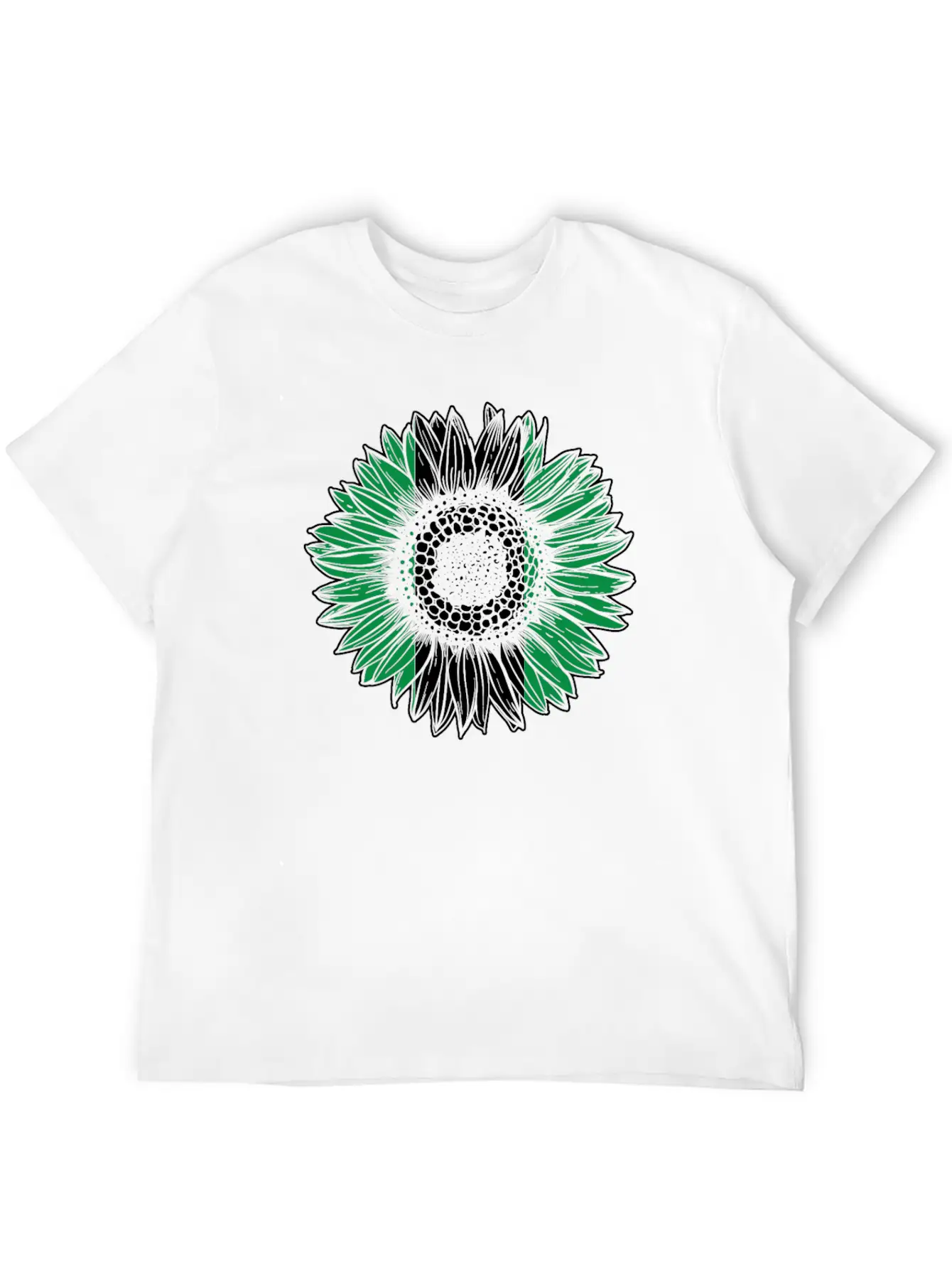 Nigeria Flag Sunflower Unisex Casual T-Shirt ¨C Clean Design For Daily Comfort