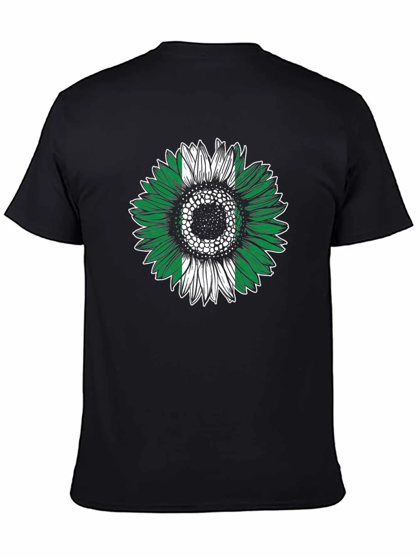 Nigeria Flag Sunflower Unisex Casual T-Shirt ¨C Clean Design For Daily Comfort
