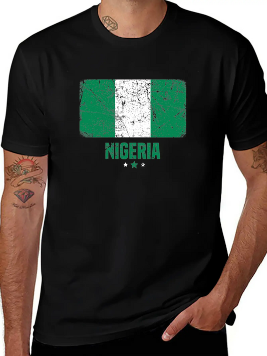Nigeria Nigerian Flag Essential Cotton Tee For Daily Outfits ¨C Unisex Style