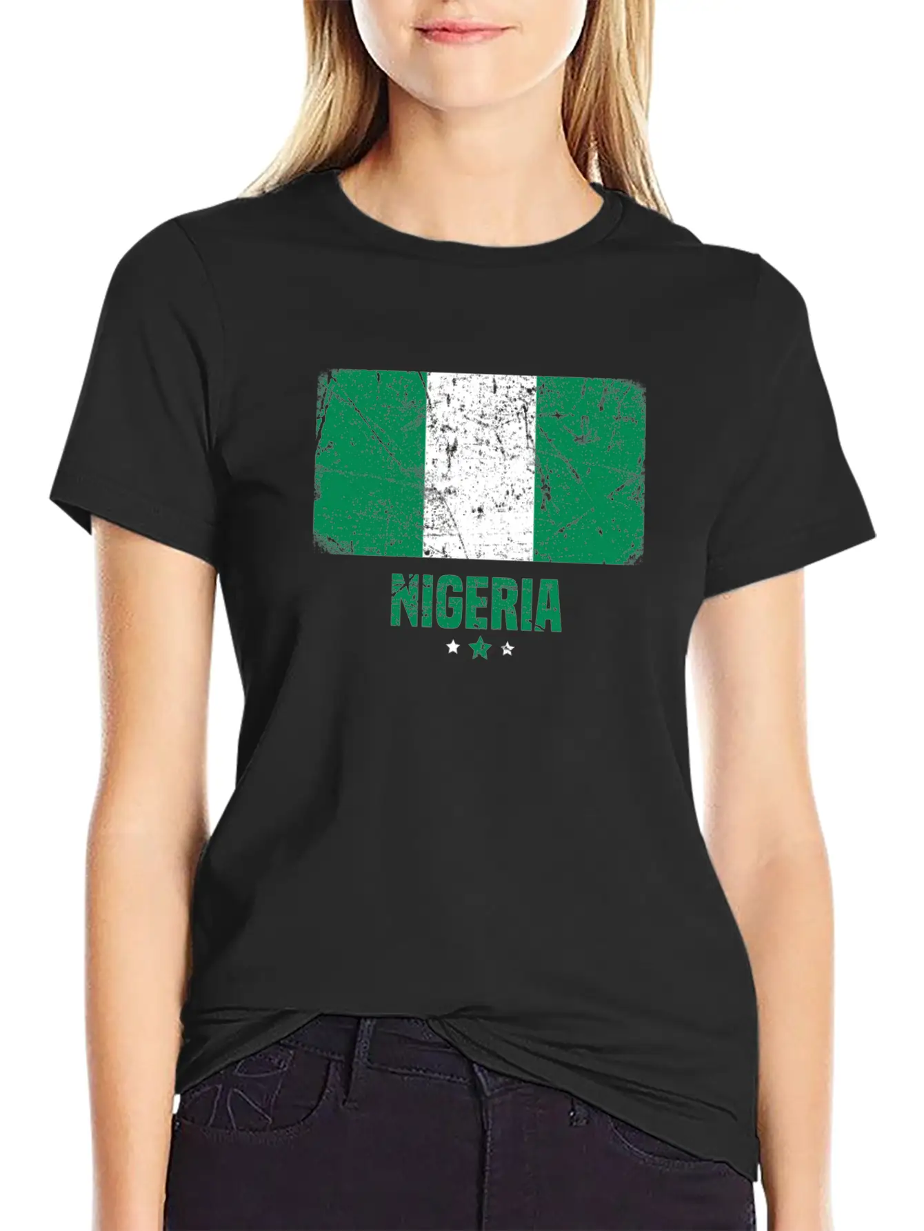 Nigeria Nigerian Flag Essential Cotton Tee For Daily Outfits ¨C Unisex Style
