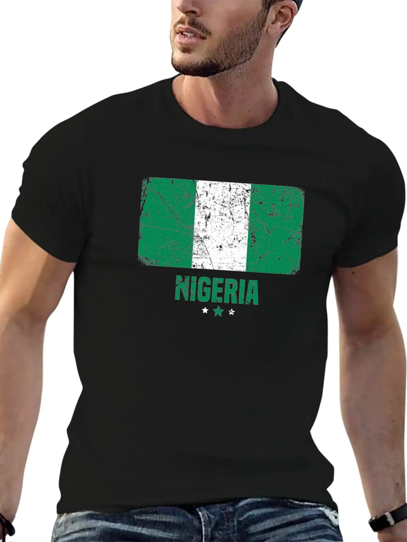 Nigeria Nigerian Flag Essential Cotton Tee For Daily Outfits ¨C Unisex Style