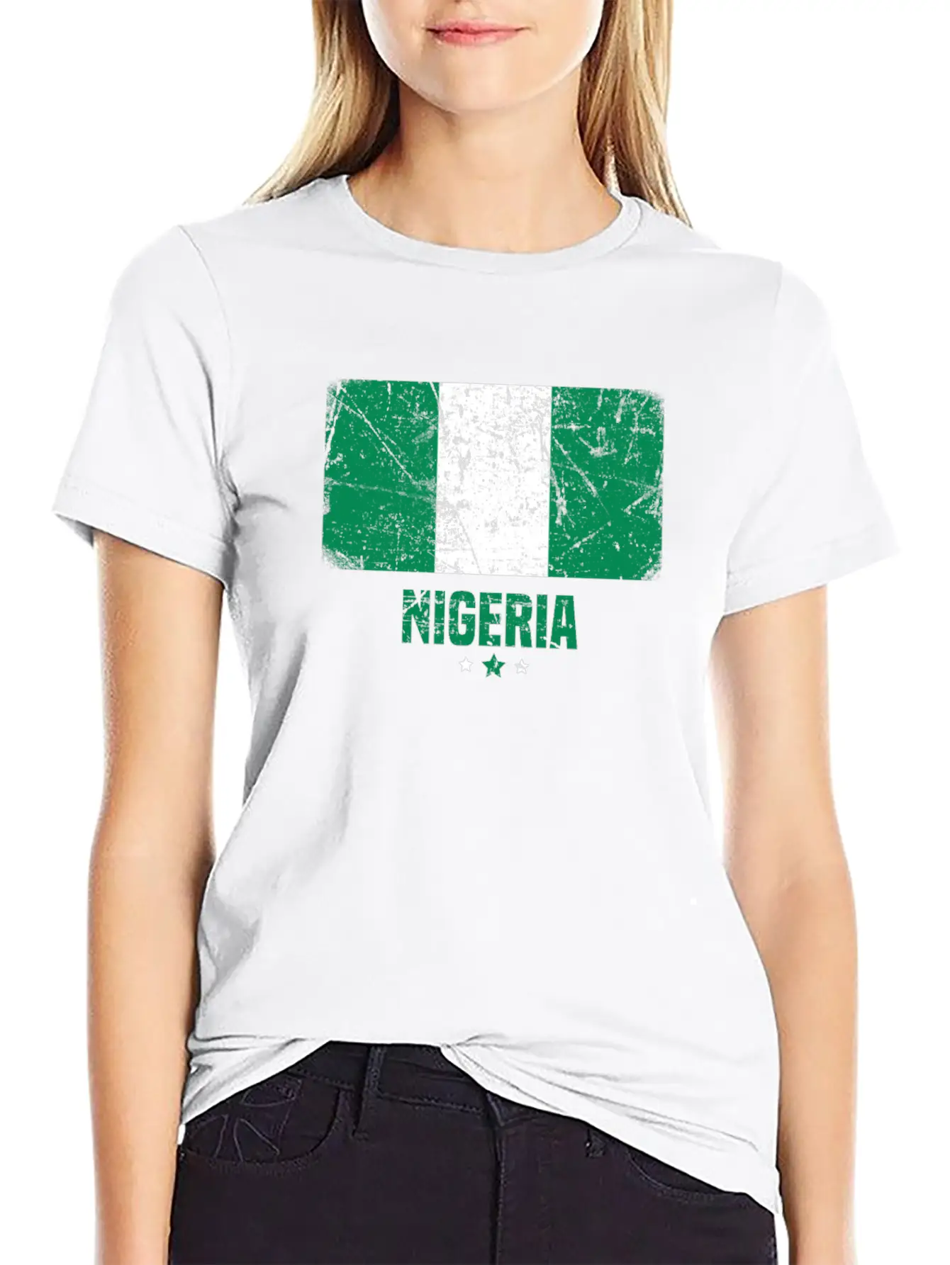 Nigeria Nigerian Flag Essential Cotton Tee For Daily Outfits ¨C Unisex Style