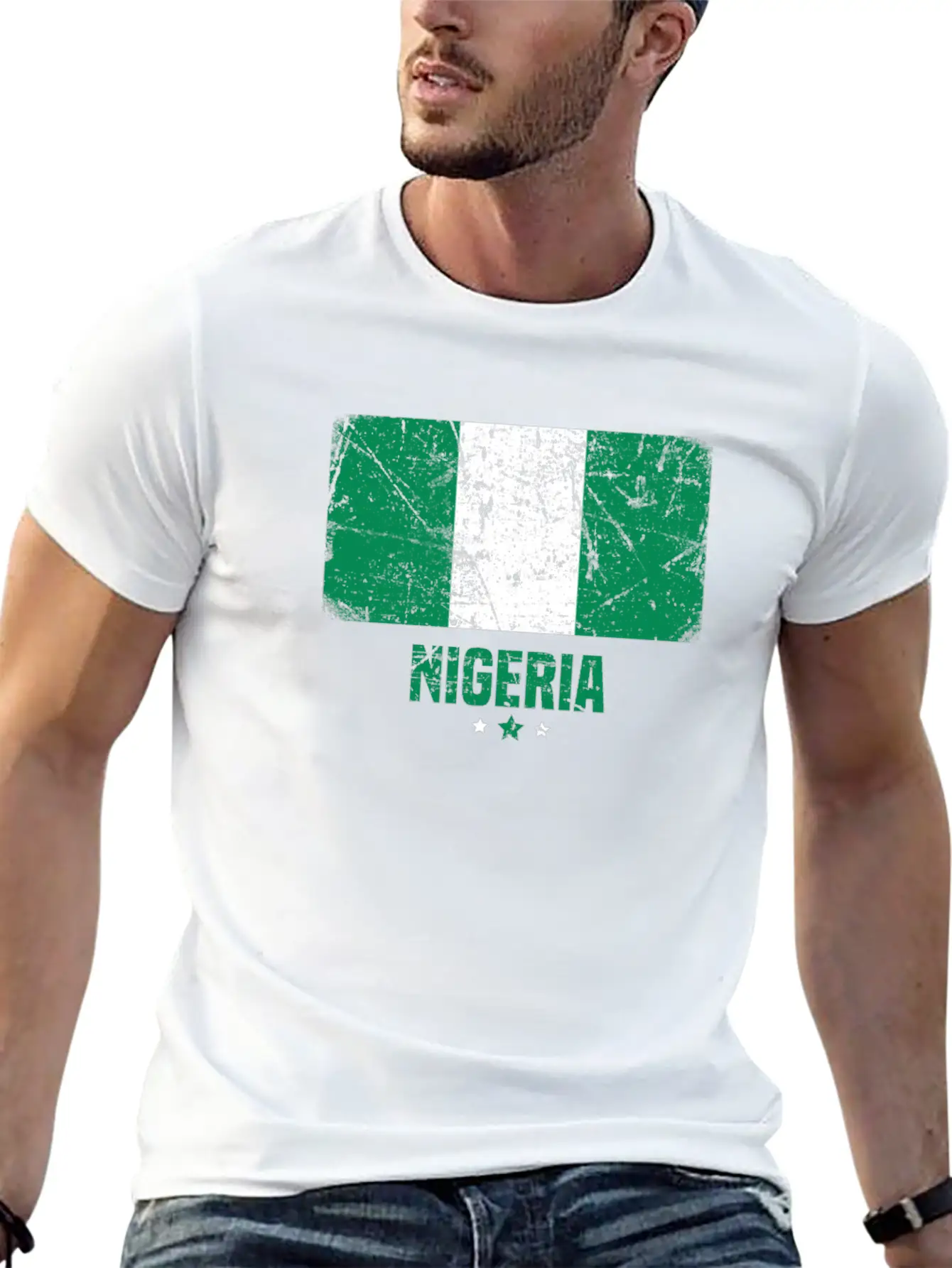 Nigeria Nigerian Flag Essential Cotton Tee For Daily Outfits ¨C Unisex Style
