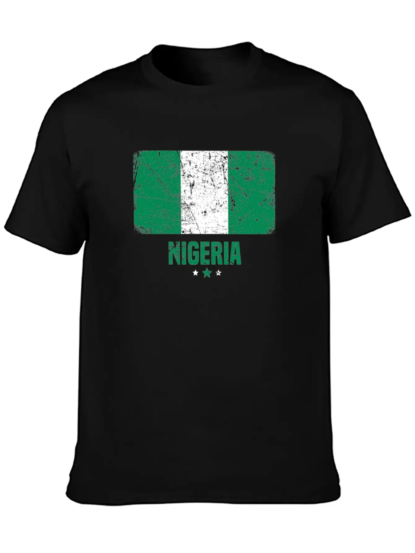 Nigeria Nigerian Flag Essential Cotton Tee For Daily Outfits ¨C Unisex Style