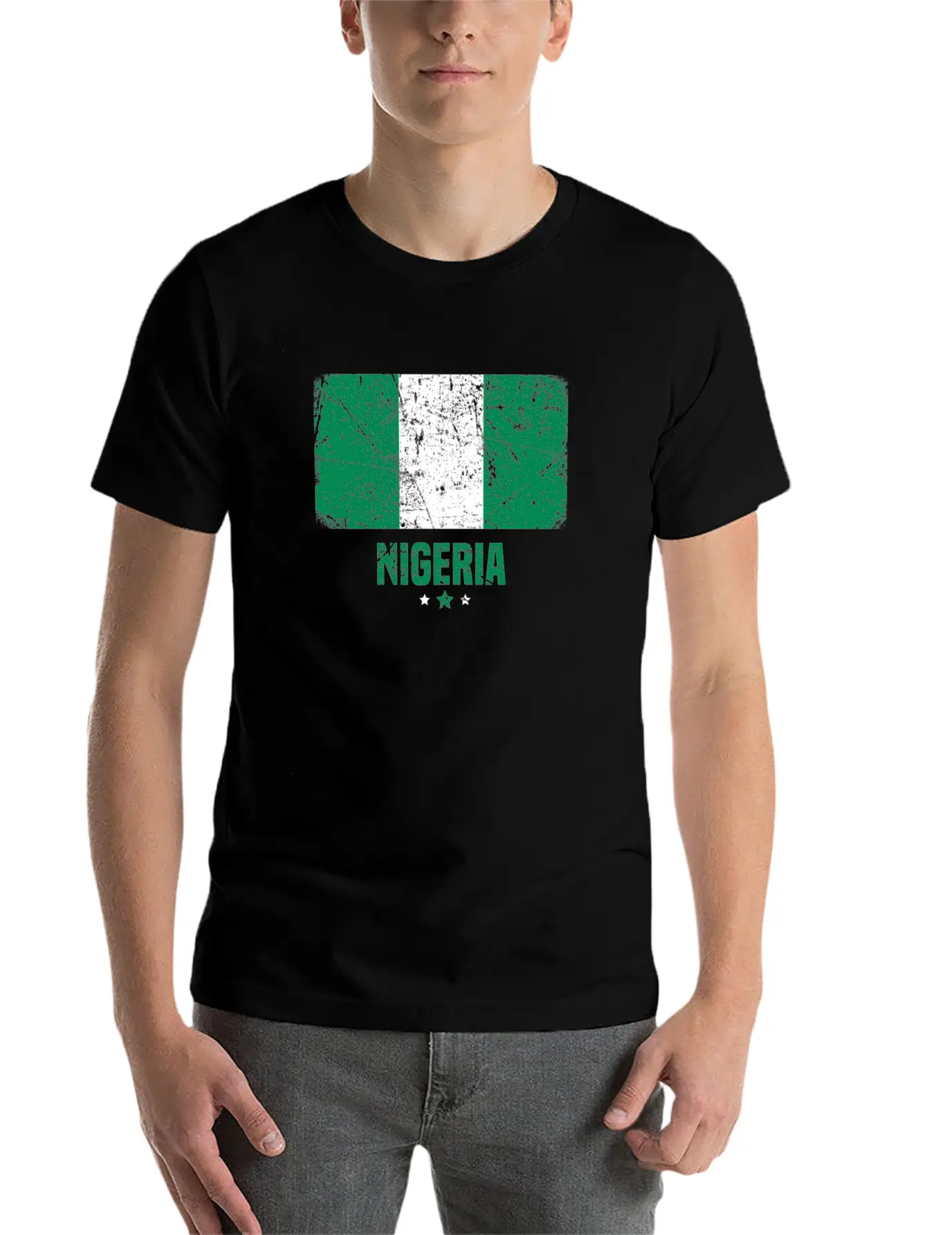 Nigeria Nigerian Flag Essential Cotton Tee For Daily Outfits ¨C Unisex Style