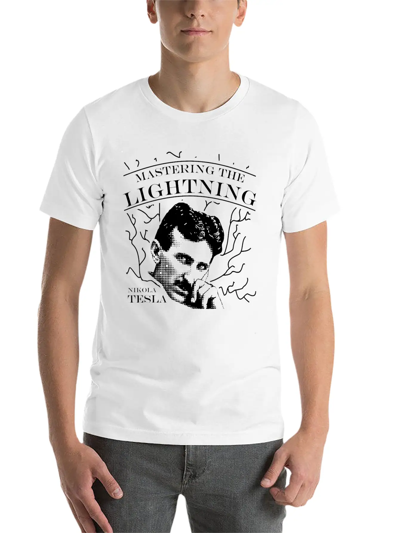 Nikola Tesla Genius Master Energy Power Force Basic Graphic T-Shirt ¨C Daily Comfort In Soft Cotton