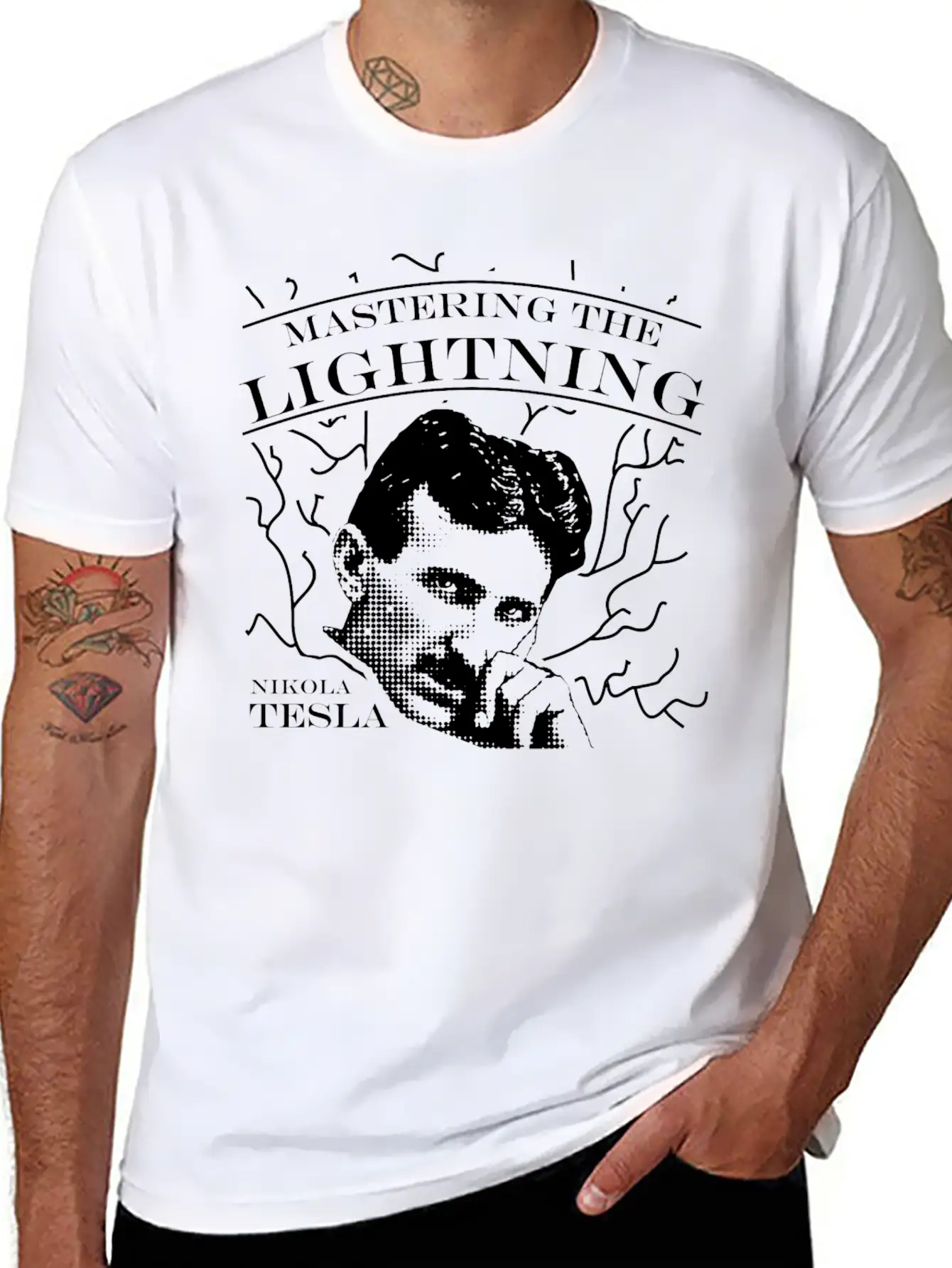 Nikola Tesla Genius Master Energy Power Force Basic Graphic T-Shirt ¨C Daily Comfort In Soft Cotton