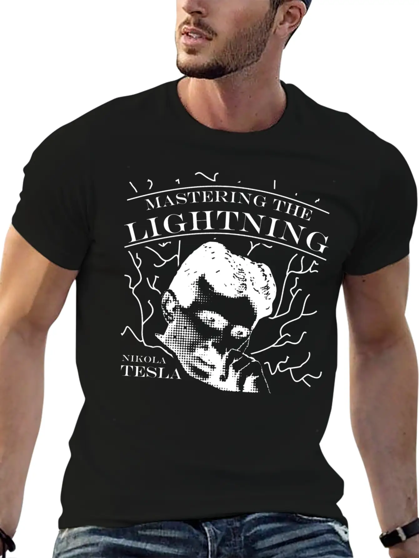 Nikola Tesla Genius Master Energy Power Force Basic Graphic T-Shirt ¨C Daily Comfort In Soft Cotton